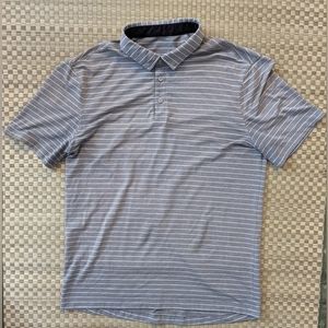 lululemon athletica Men's Light Gray Striped Polo